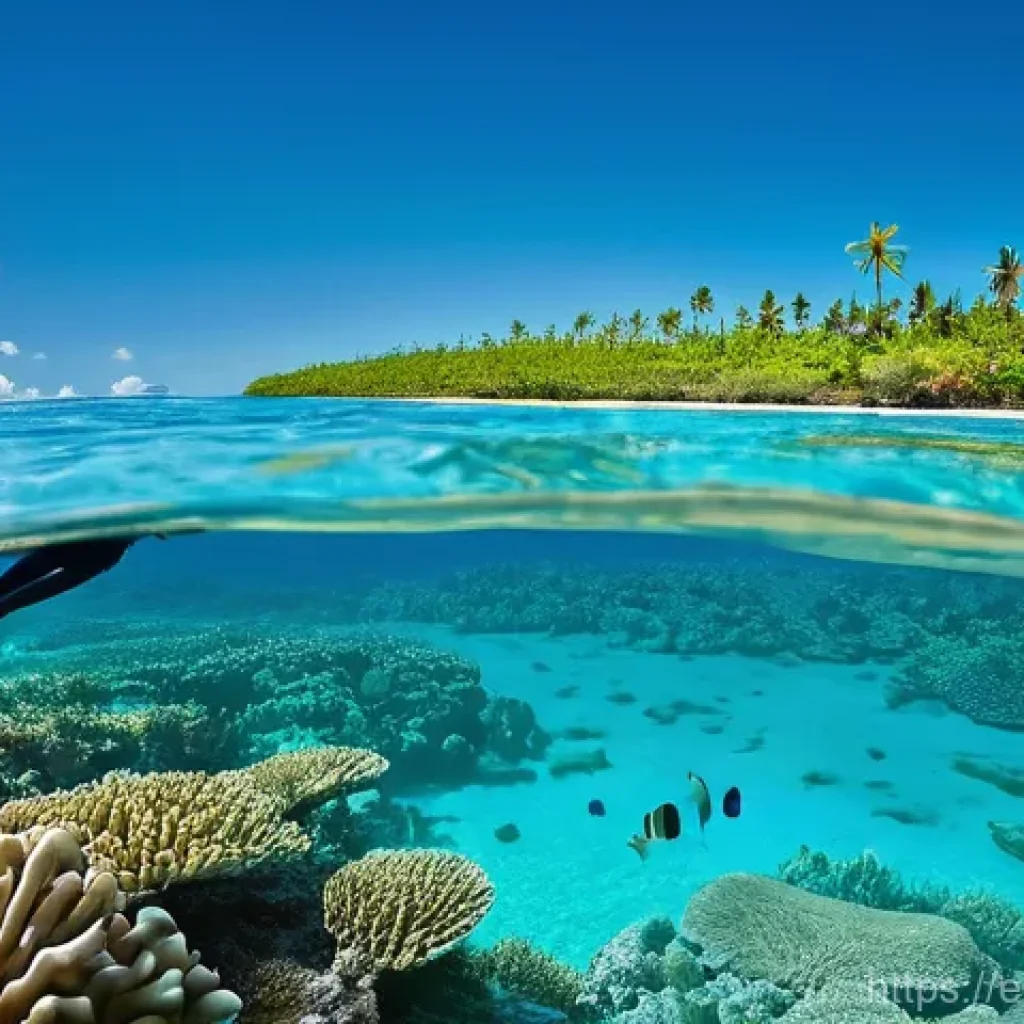 누벨칼레도니 범죄율 및 치안 - **Prompt 1: Serene Lagoon Exploration**
    "A wide-angle, cinematic shot of a person respectfully s...