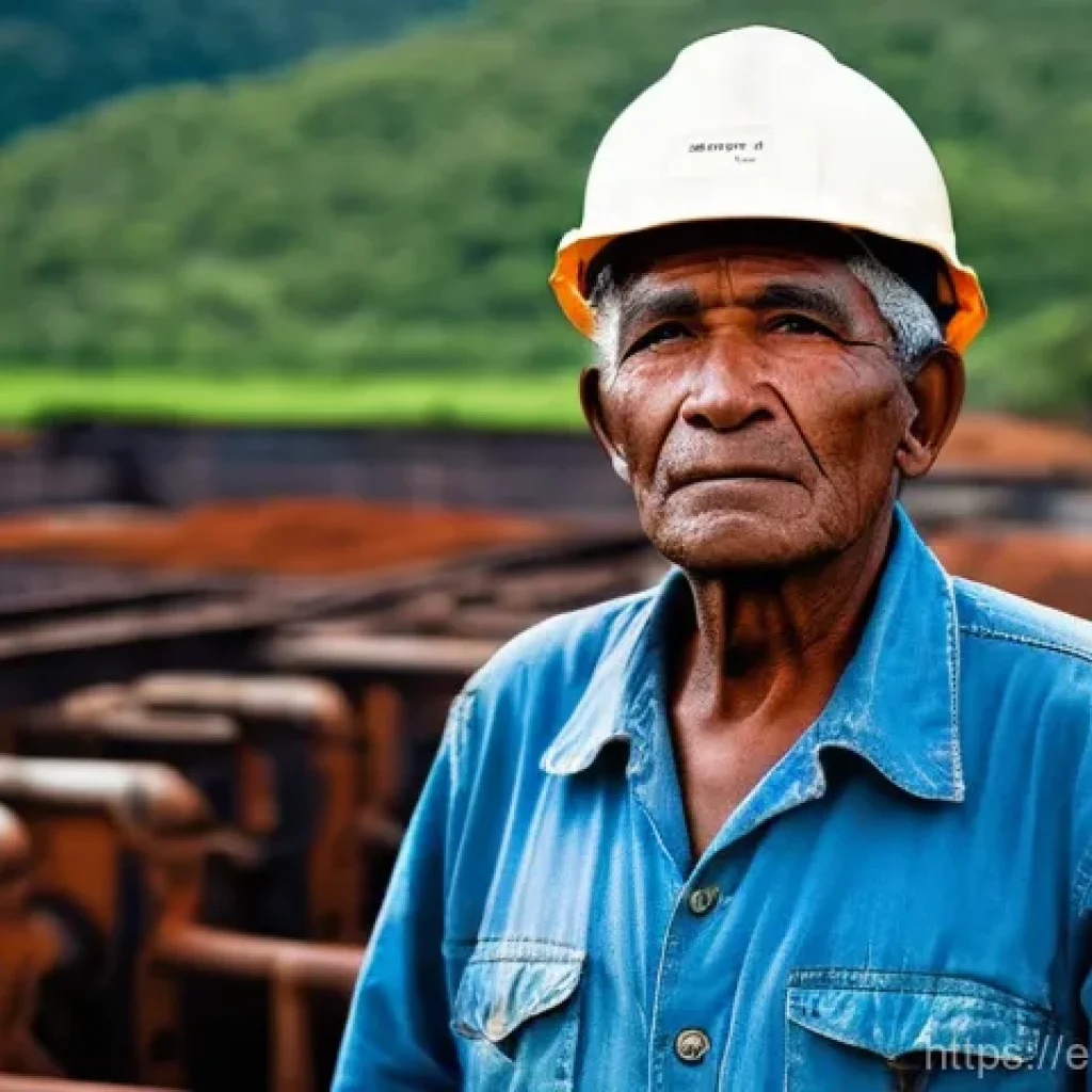 누벨칼레도니 니켈 산업 - **Prompt 1: The Weight of Transition in New Caledonia**
    **Description:** A poignant, low-angle s...