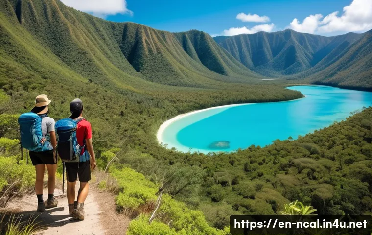 누벨칼레도니 최적의 여행 시기 - **A vibrant scene capturing the essence of New Caledonia's dry season, showcasing outdoor adventure....